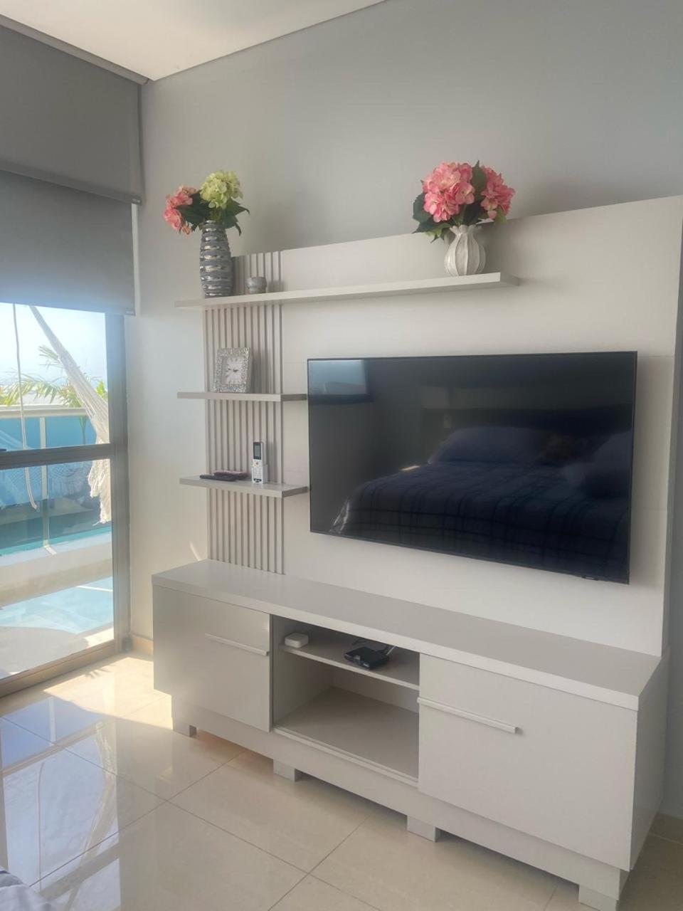 Apartamento en piso 20 con vista espectacular al mar, Sierra Nevada y Jardín privado en Santa Marta Exterior foto