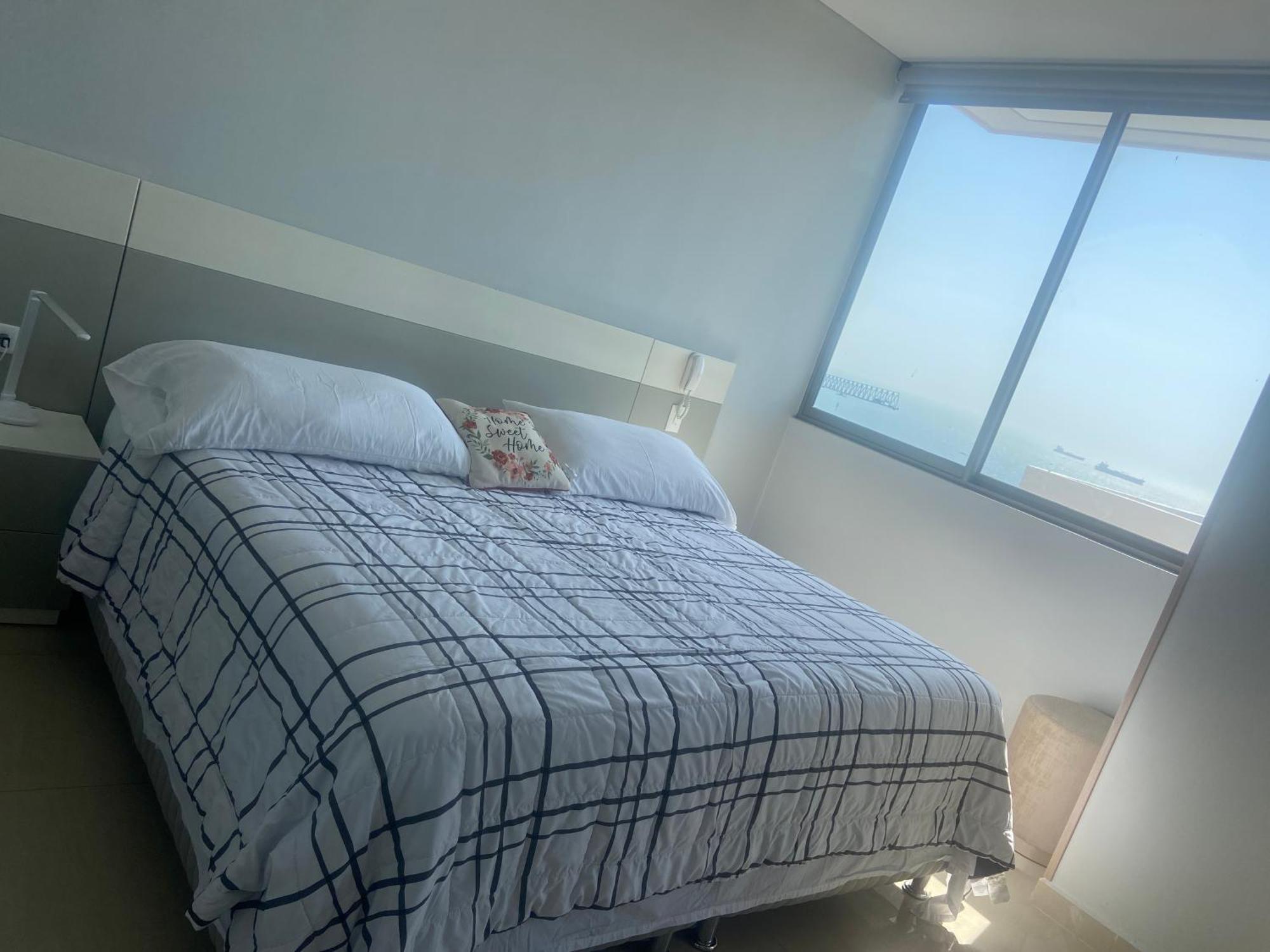 Apartamento en piso 20 con vista espectacular al mar, Sierra Nevada y Jardín privado en Santa Marta Exterior foto