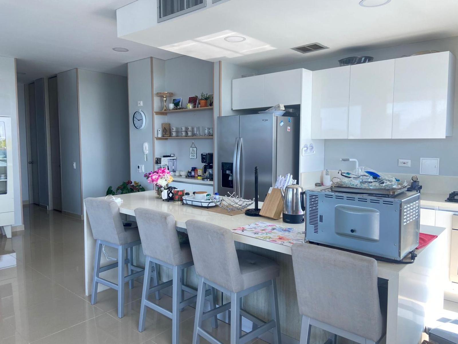 Apartamento en piso 20 con vista espectacular al mar, Sierra Nevada y Jardín privado en Santa Marta Exterior foto